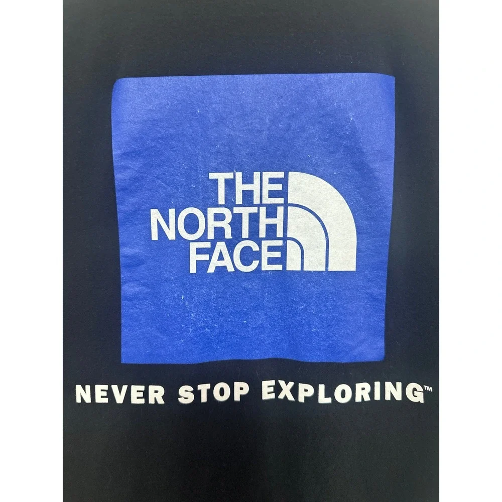 The North Face Mens  Tee Black Blue Never Stop Exploring Graphic XL